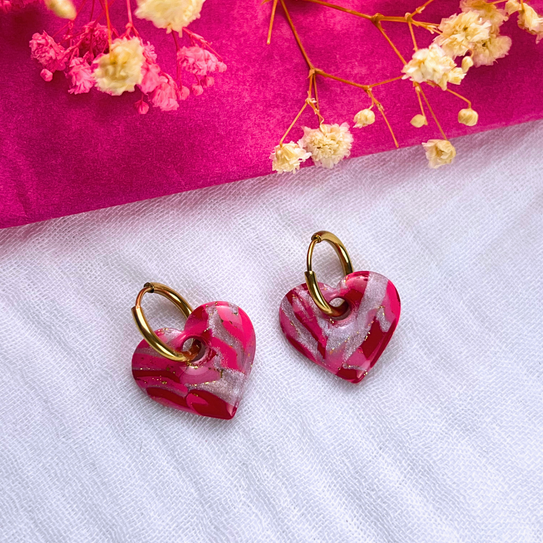 Pampilles Valentina coeur marbré collection St Valentin