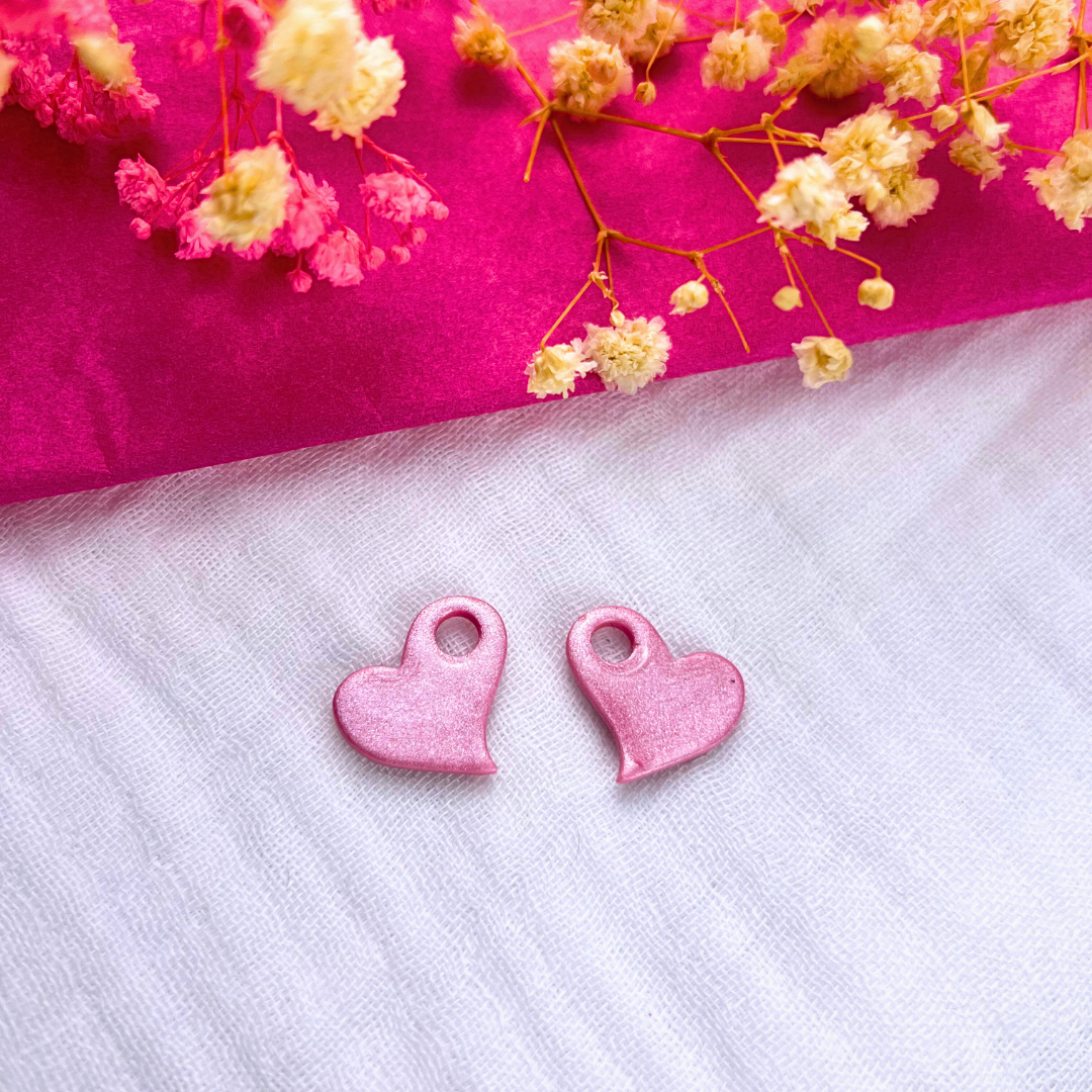 Pampilles coeur rose nacré collection St Valentin