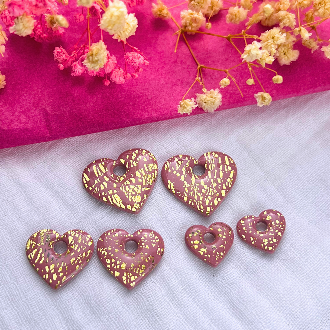 Pampilles Valentina coeur rose / doré collection St Valentin