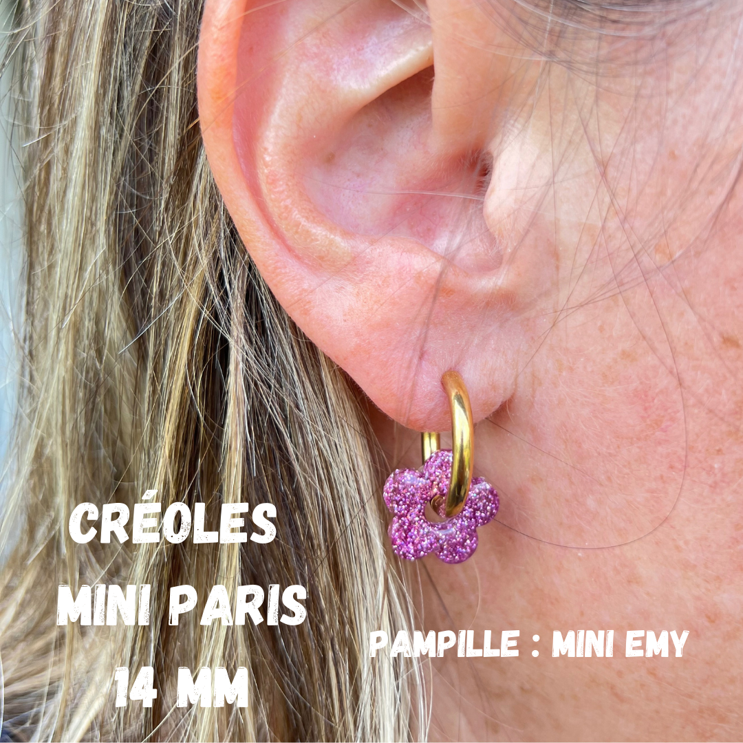 Mini Emy, pampilles interchangeable fleurs collection paillettes
