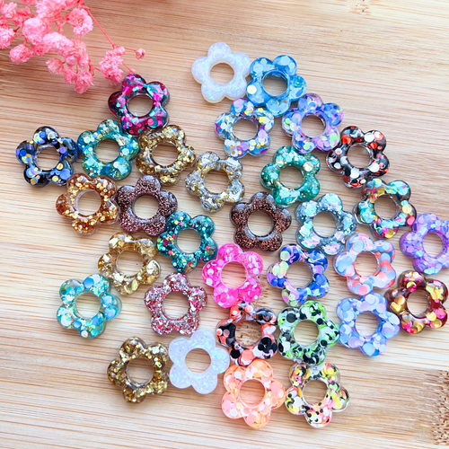 Emy, pampilles interchangeable fleurs collection paillettes