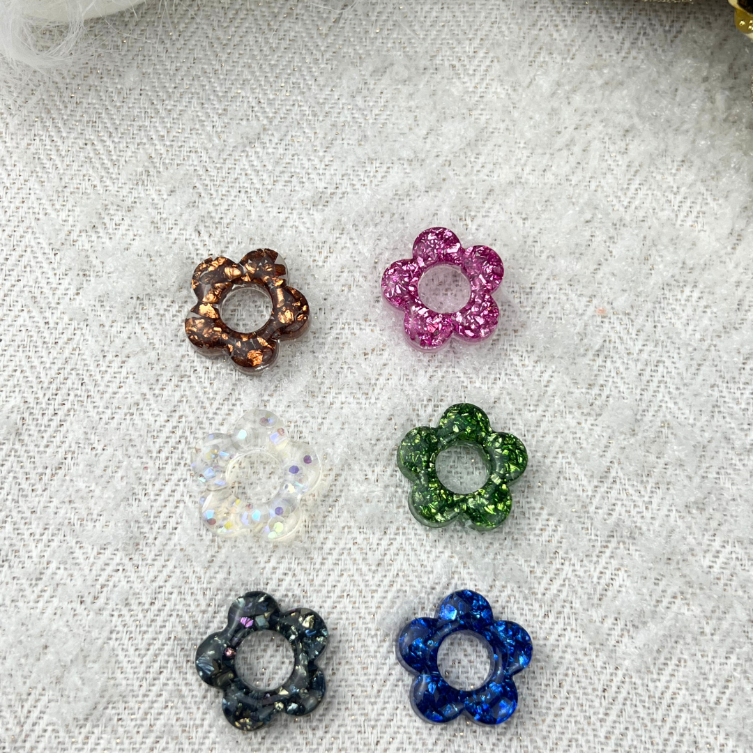 Emy, pampilles interchangeable fleurs collection pierres