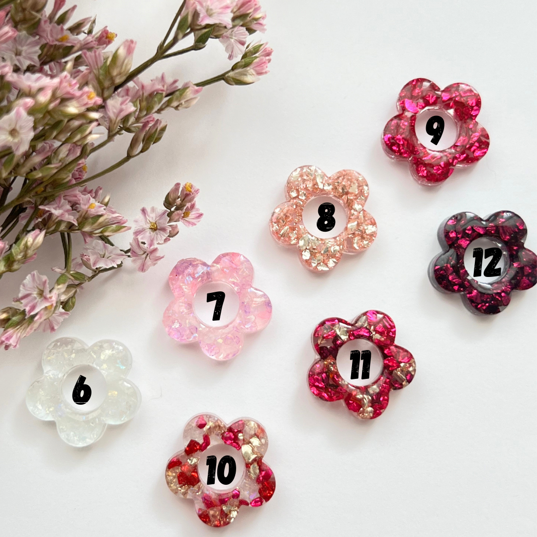 Emy, pampilles interchangeable fleurs collection pierres