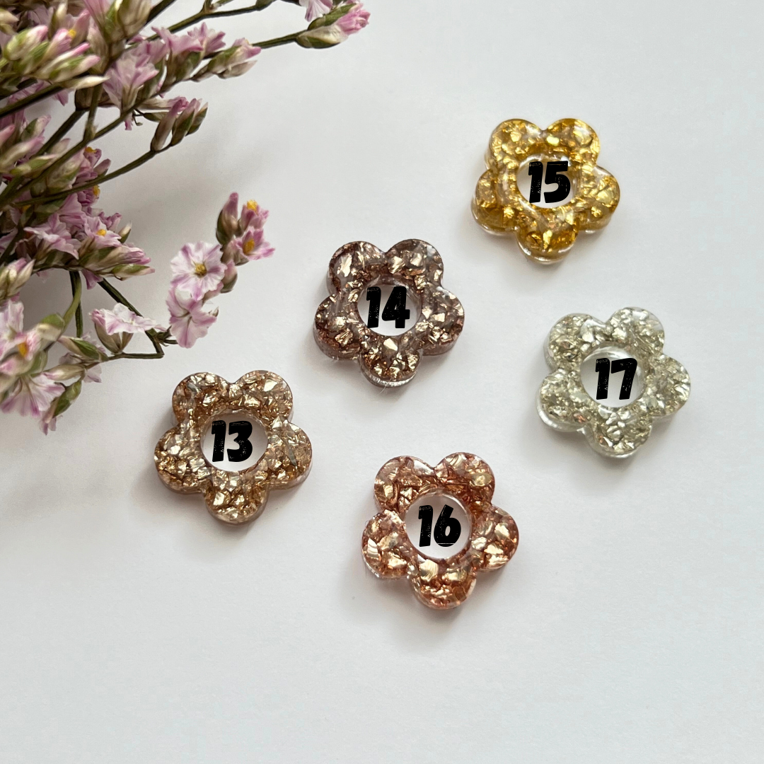 Emy, pampilles interchangeable fleurs collection pierres