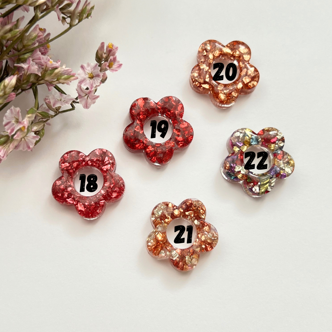 Emy, pampilles interchangeable fleurs collection pierres