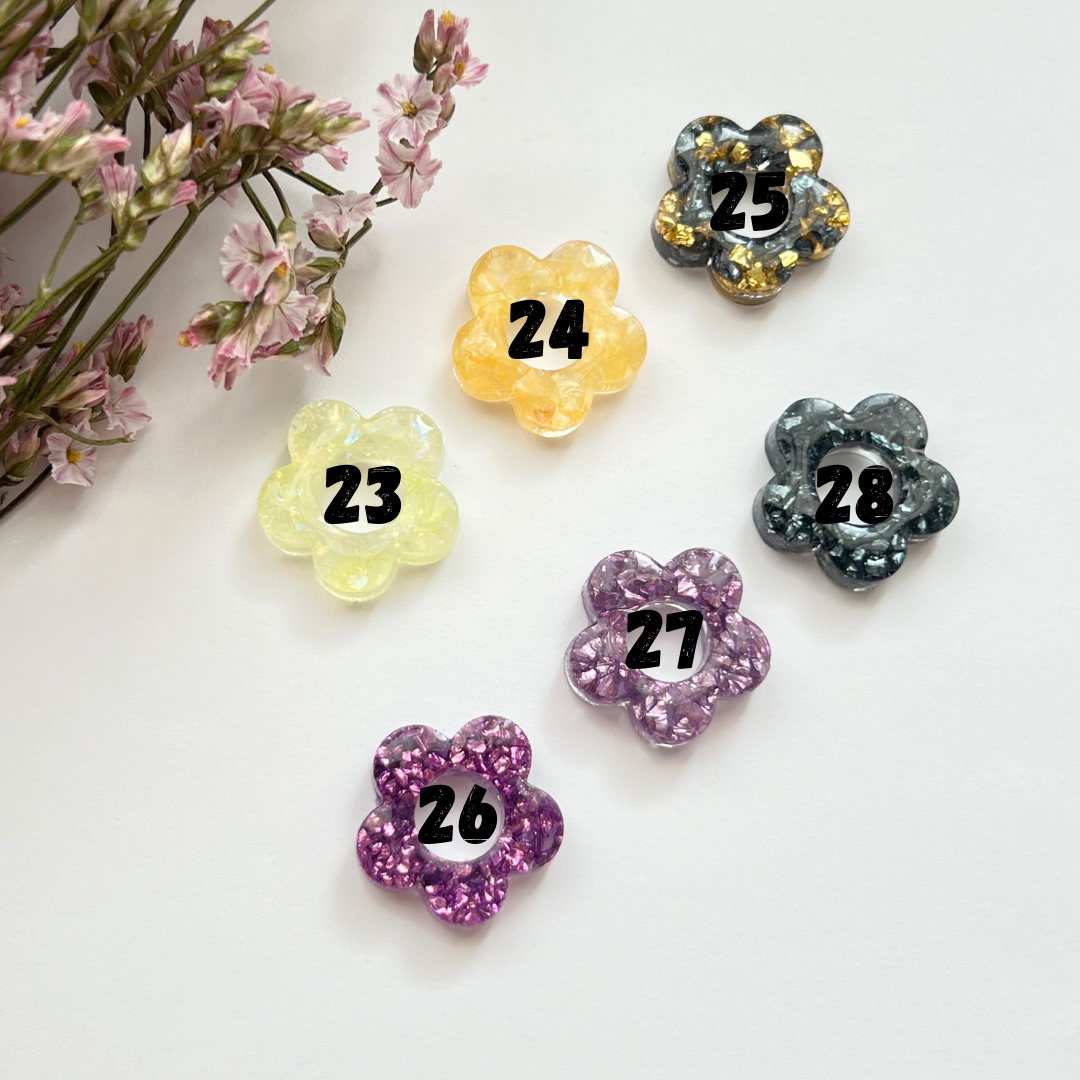 Emy, pampilles interchangeable fleurs collection pierres