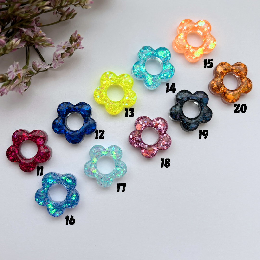 Emy, pampilles interchangeable fleurs collection paillettes