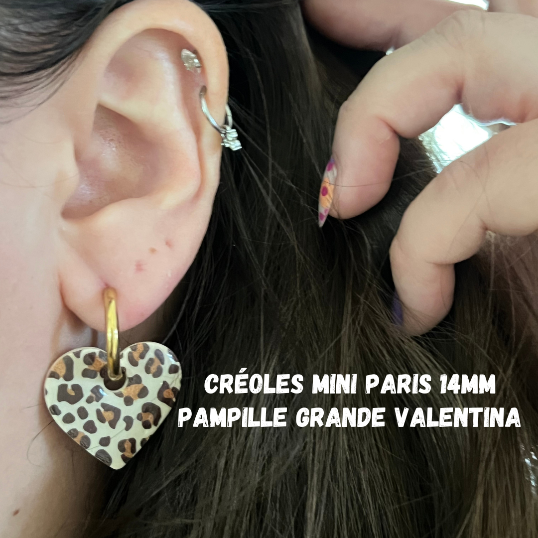 Pampilles Valentina léopard ( avec ou sans créoles )