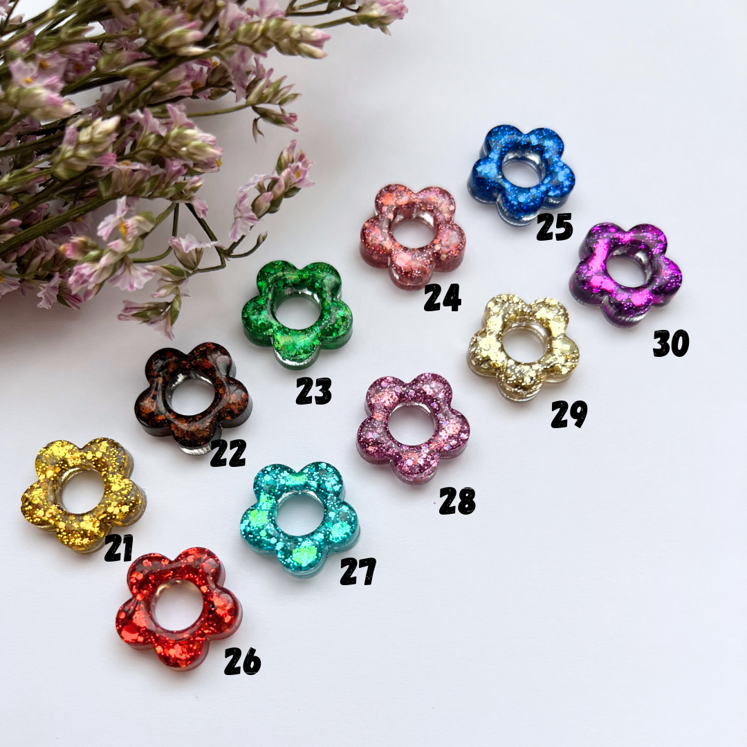 Emy, pampilles interchangeable fleurs collection paillettes