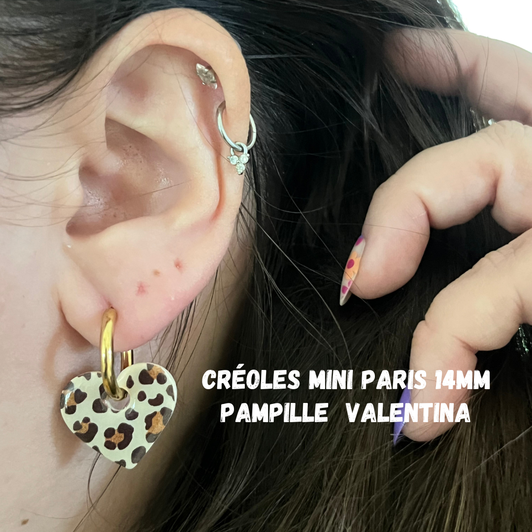 Pampilles Valentina léopard ( avec ou sans créoles )