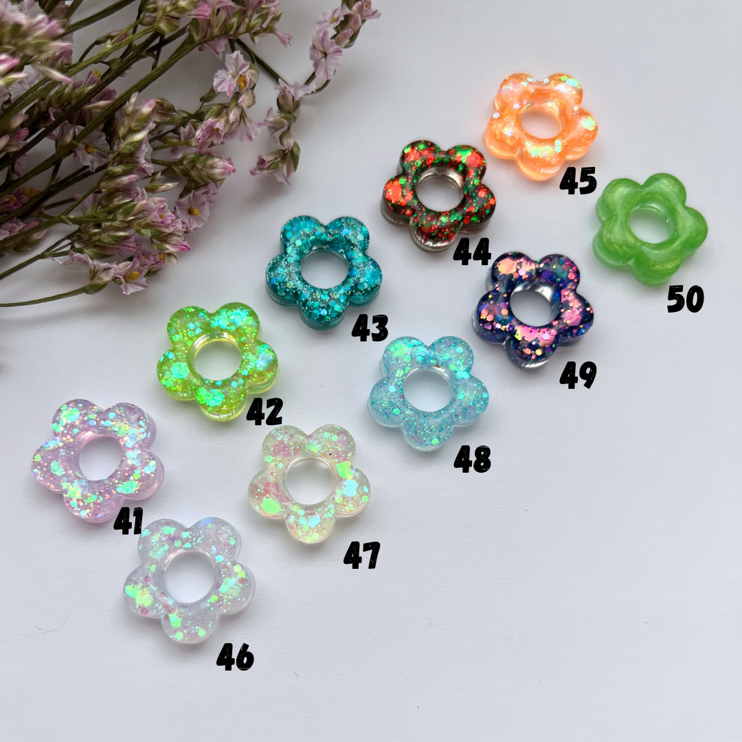 Emy, pampilles interchangeable fleurs collection paillettes