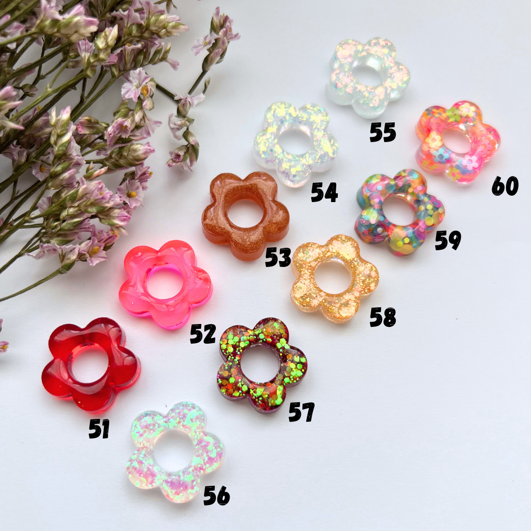Emy, pampilles interchangeable fleurs collection paillettes
