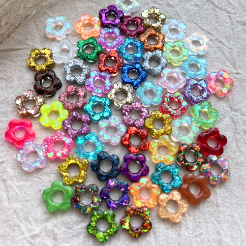 Emy, pampilles interchangeable fleurs collection paillettes