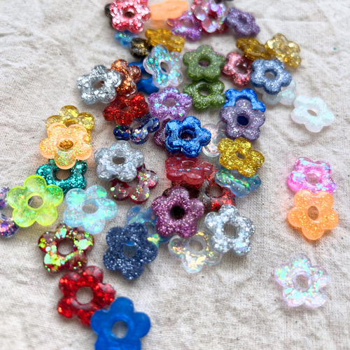 Mini Emy, pampilles interchangeable fleurs collection paillettes