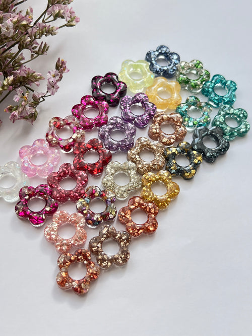 Emy, pampilles interchangeable fleurs collection pierres