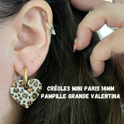 Pampilles Valentina léopard ( avec ou sans créoles )