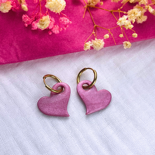 Pampilles coeur violine collection St Valentin