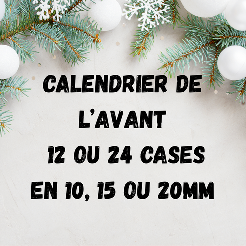Calendrier de l'avent 12 ou 24 cases pampilles de 10, 15 ou 20 MM